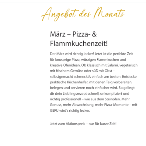 GEFU PIZZA & FLAMMKUCHEN ZEIT